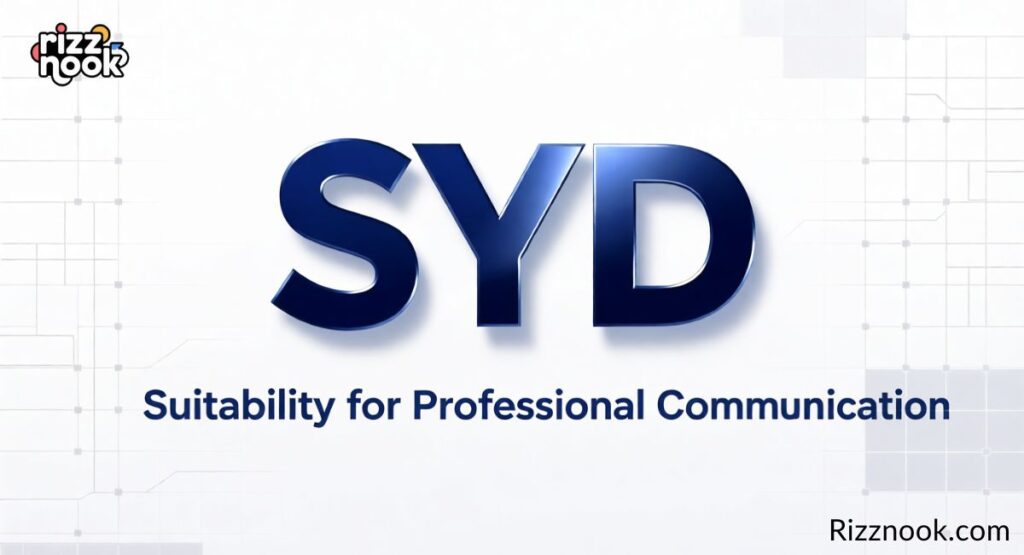 SYD Meaning in Text: Suitability for Professional Communication