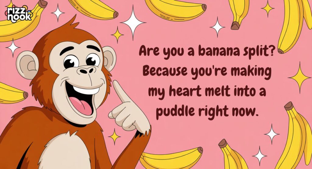 Cheesy Rizz Monkey GIF Pick Up Lines