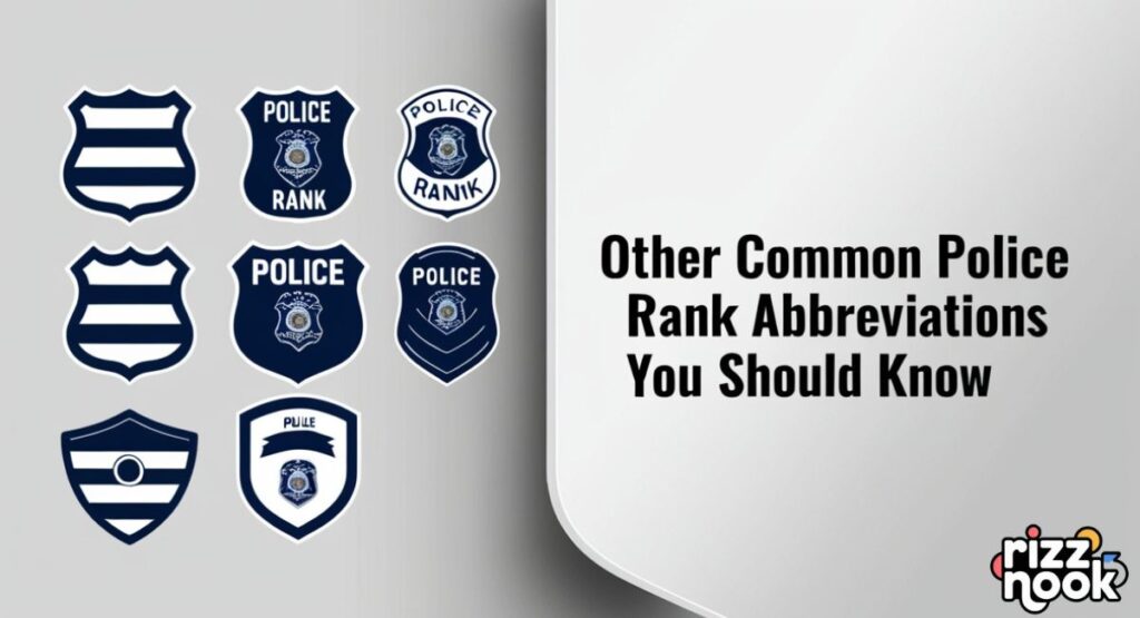 Other Common Police Rank Abbreviations You Should Know