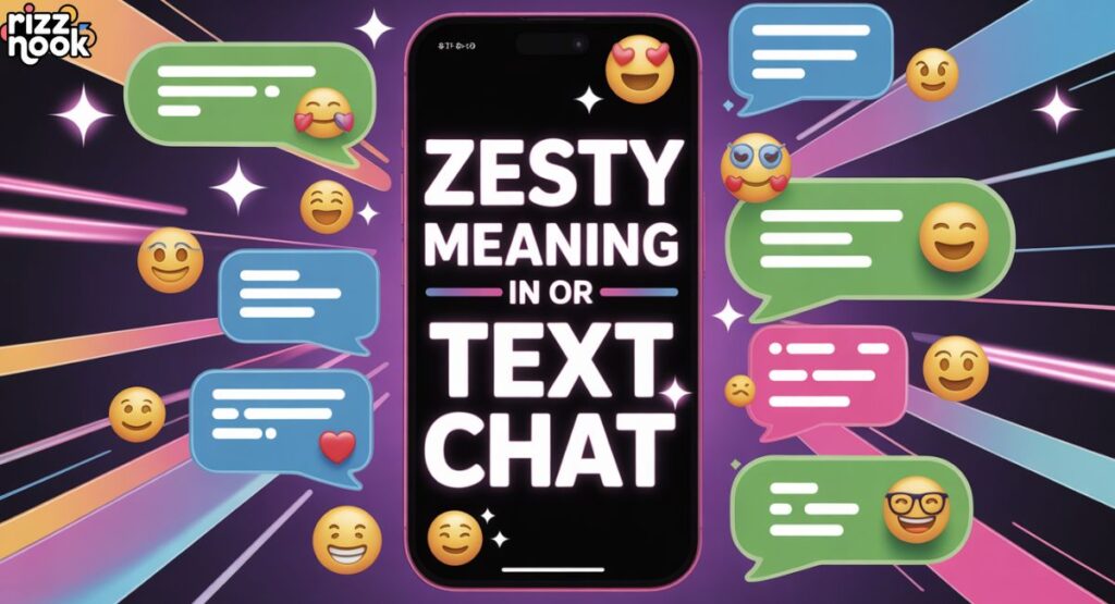 Zesty Meaning in Text or Chat
